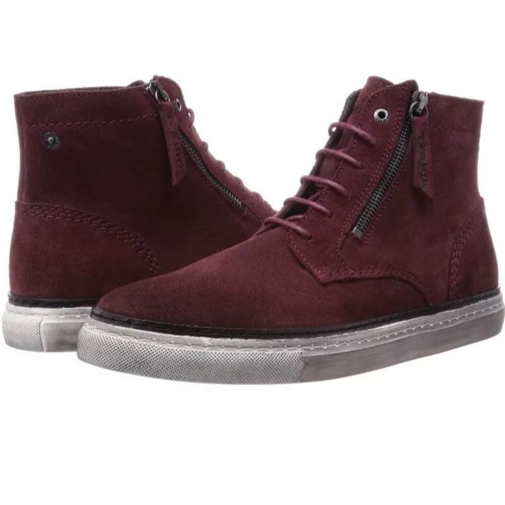 DIESEL D-Blaast Leather Mid Boots Sneaker Windsor Wine